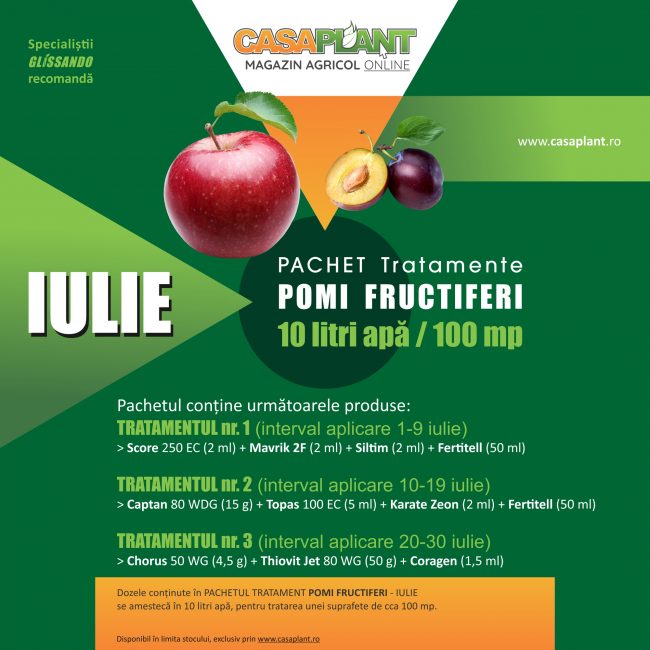 Pachet tratamente Pomi fructiferi – IULIE