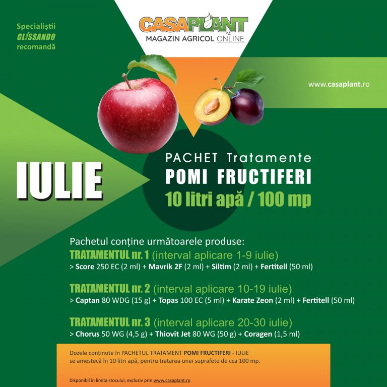Pachet tratamente Pomi fructiferi – IULIE